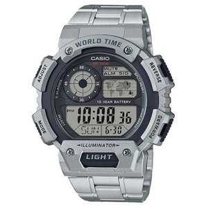 שעון יד דיגיטלי עם רצועת Stainless steel כסופה Casio AE-1400WHD-1AVDF - צבע כסוף