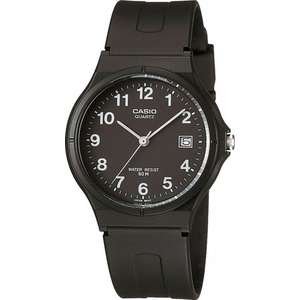 שעון יד אנלוגי יוניסקס רצועת שרף שחורה Casio MW-59-1BVDF - צבע שחור