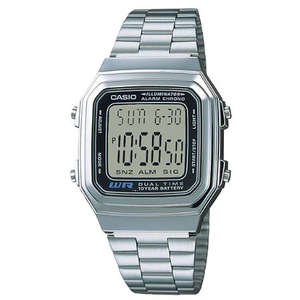 שעון יד דיגיטלי וינטאג' עם רצועת Stainless Steel כסופה Casio A178WA-1ADF