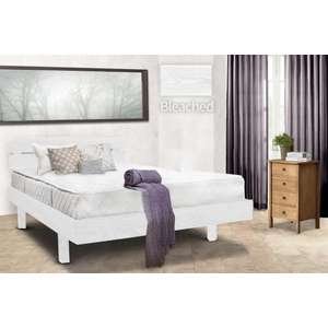 🛏️ מיטה וחצי 120x190 דגם פרפר עץ מלא + מזרן Olympia מולבן