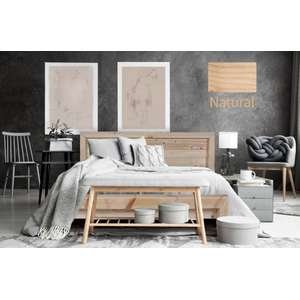 🛏️ מיטה וחצי 120x190 דגם 5016 עץ מלא + מזרן Olympia טבעי