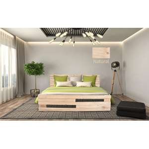 🛏️ מיטה וחצי 120x190 דגם 5026 עץ מלא + מזרן Olympia טבעי