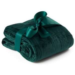 שמיכת פלנל זוגית 200X220 ס''מ דגם Frosty מבית ערד טקסטיל - ירוק