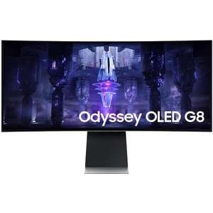 מסך מחשב גיימינג קעור Samsung Odyssey OLED G8 S34BG850SM UWQHD OLED 34'' FreeSync