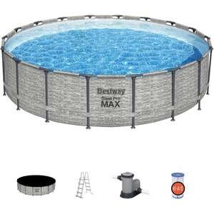 סט בריכה + כיסוי + סולם + משאבה 1500גלון 549X122 ס''מ Bestway Steel Pro MAX 5618Y