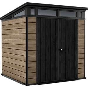 מחסן גינה דגם Signature Deco Pent 77 מבית כתר - צבע חום