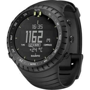 שעון יד דיגיטלי לגברים עם רצועת גומי Suunto Core - צבע All Black