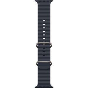 רצועת Ocean Band לשעון Apple Watch 49mm צבע Navy - Natural Titanium Finish - מידה One Size