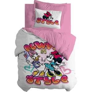 סט מצעים מיקרופייבר 120x200 ס''מ דגם Minnie And Daisy In Style מבית Homestyle