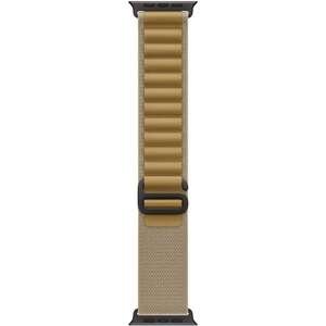 רצועת Alpine Loop לשעון Apple Watch 49mm צבע Tan - Black Titanium Finish - מידה Medium