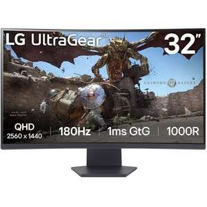 מסך מחשב גיימינג קעור LG UltraGear 32GS60QC-B QHD VA 180Hz 31.5