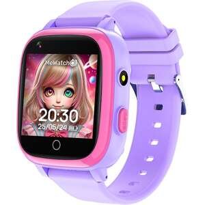 שעון חכם לילדים עם רצועת סיליקון MeWatch L12 Prime - צבע סגול - תמיכה מלאה בעברית + סים מובנה