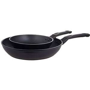 זוג מחבתות אלומיניום 20/28 ס''מ סדרת Forged מבית Naaman - שחור
