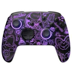 שלט אלחוטי ל-FUNLAB Firefly Pro Nintendo Switch - עיצוב Scarlet & Violet - צבע שחור / סגול
