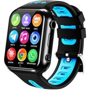 מציאון ועודפים - שעון חכם לילדים MeWatch K10 Ultra - צבע שחור / כחול - תמיכה מלאה בעברית + סים מובנה