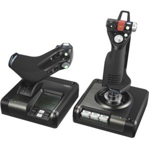 בקר טיסה עם מצערת Logitech G X52 Professional H.O.T.A.S. Part-Metal Throttle And Stick Simulation Controller