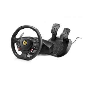 הגה מירוצים עם דוושות Thrustmaster T80 Ferrari 488 GTB Edition למחשב PC ופלייסטיישן 4