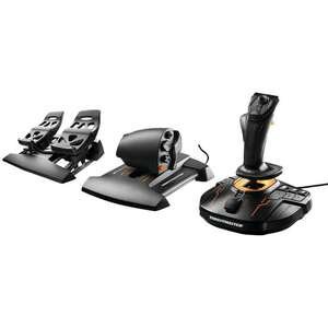 בקר טיסה + מצערת + דוושות Thrustmaster T-16000M FCS - צבע שחור / כתום